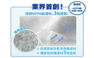 HEPA級與醫療級雙重認證